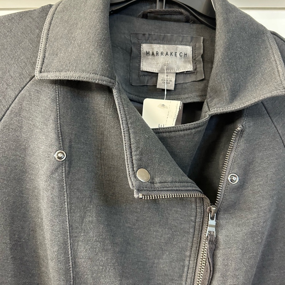 Marrakech Lange Jacket Knit Grey Moto Jacket Size Small NWT - Picture 7 of 13